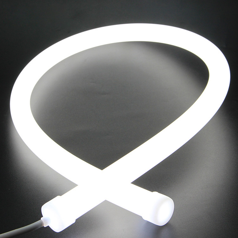 16.4ft/roll D13mm 360° Round Emitting Waterproof IP67 Silicone Flexible LED Neon Tube For 4mm LED Light Strips